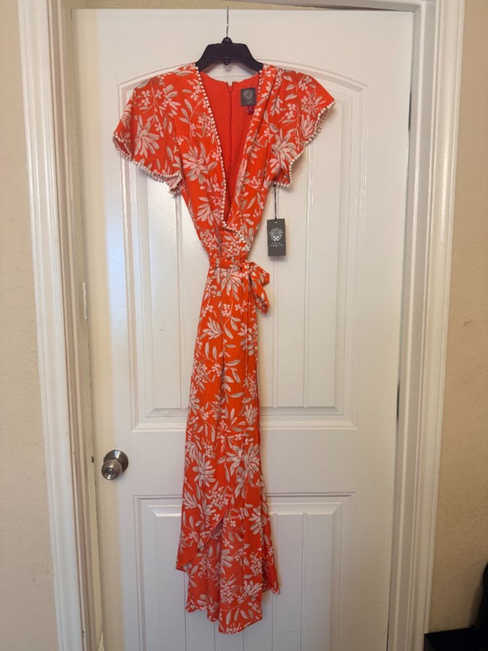 Vince camuto - Maxi high-low wrap dress (Orange multi)